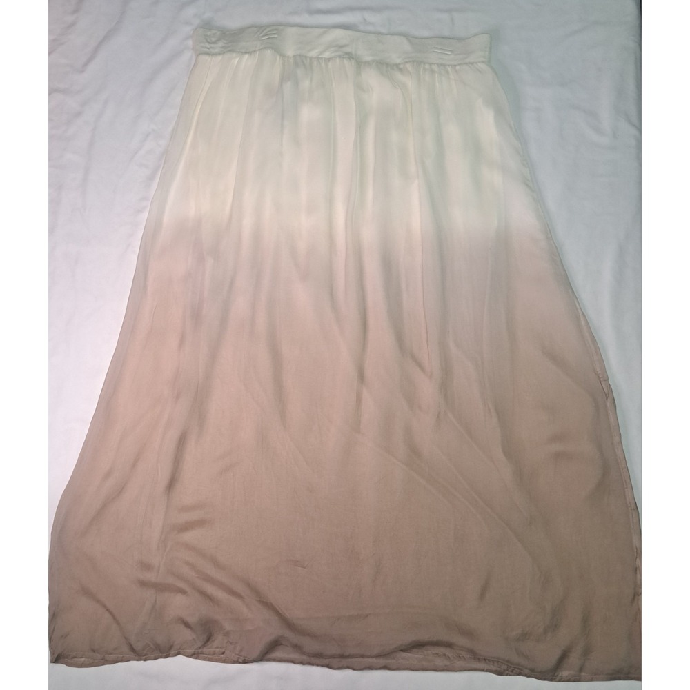 Chico's NWT Sz 3/XL/16 Earthen Ombre Maxi Skirt Neutral Minimalist Cottage Boho